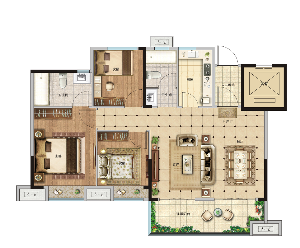 恩杰当代上品MOMΛ丨建面约115㎡户型解析 理想生活 在这里遇见