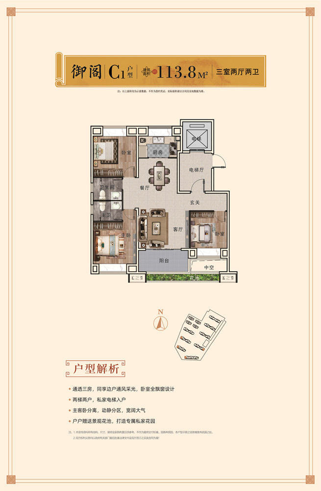 东升育才府C1户型户型图