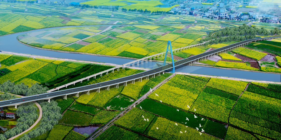 潜江东荆河“新”大桥规划效果图！