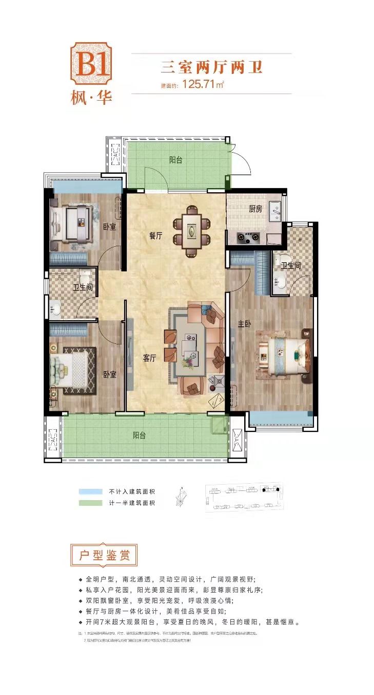 德风·紫悦枫华B1户型户型图