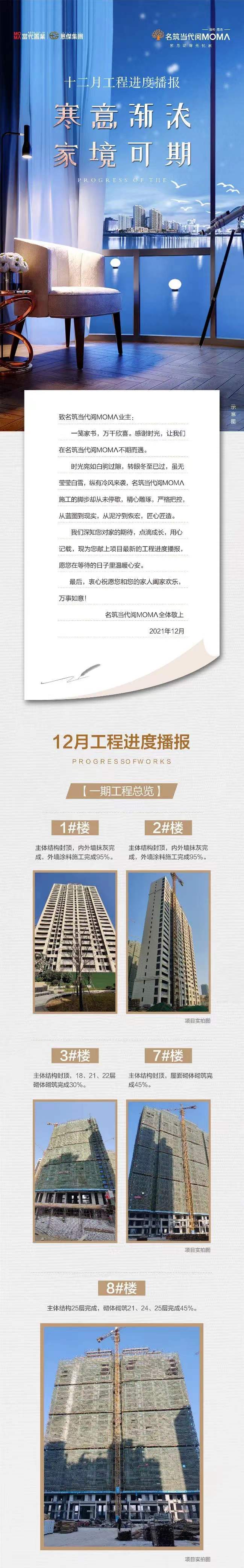 名筑当代阅ΜΟΜΛ12月工程进度|寒意渐浓，“家”境可期