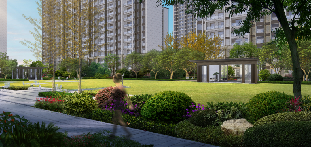 中伦·天悦府 | 15万方山水园林 将公园“搬”到小区里