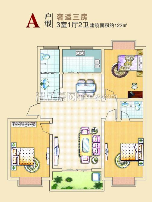 大唐阳光花园A户型 