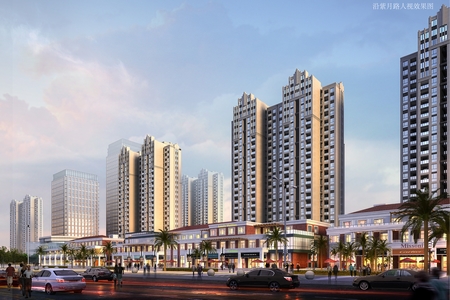 沿紫月路效果图