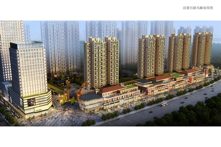 沿紫月路鸟瞰图