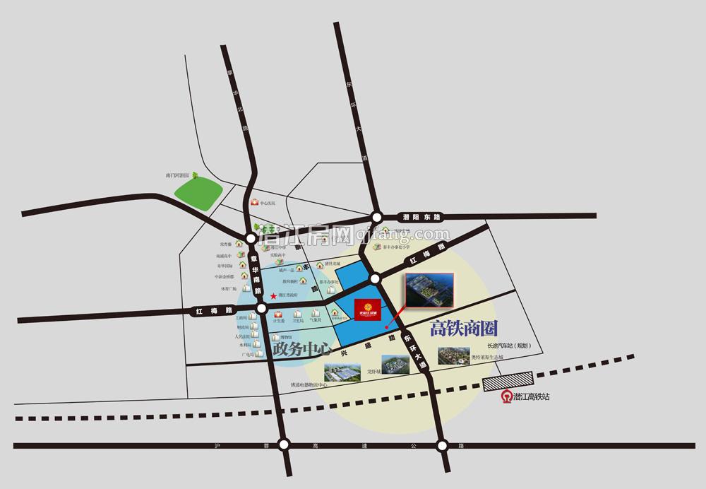 光彩江汉城区位图