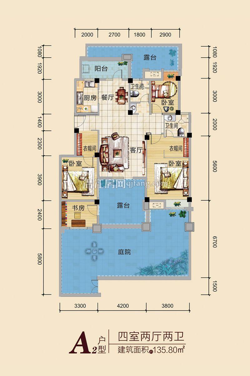 潜江·天下城A2户型户型图