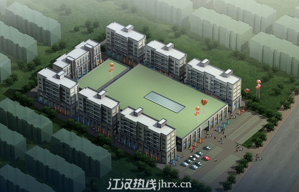 城西·农贸市场鸟瞰图