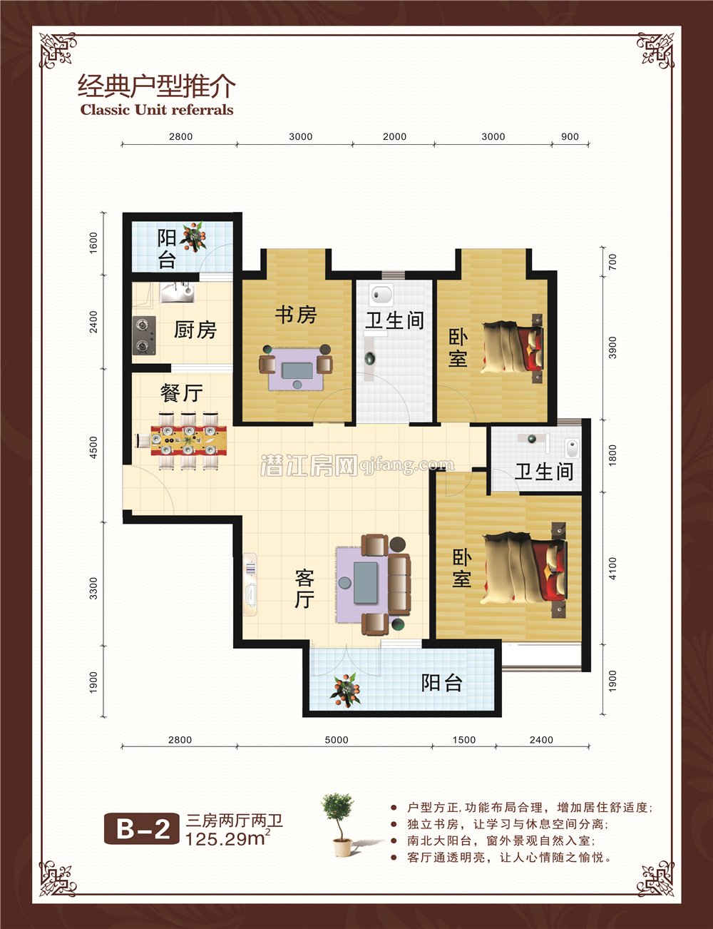 世纪华庭B2户型户型图