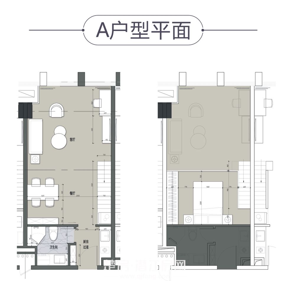 128奥特莱斯广场公寓A户型户型图