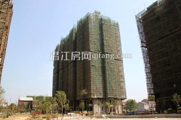 万和国际四月工程进度 五栋楼全线封顶