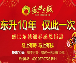 盛世东城迎春感恩钜献  钜惠十天 仅此一次