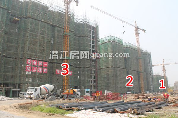 绿城熙园4月工程进度 3号楼建至16层