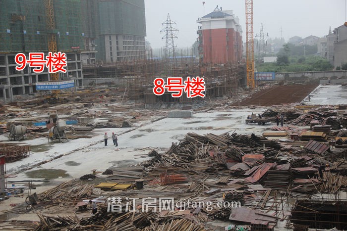 中润金桥郡8月工程进度 6号楼正在建11层