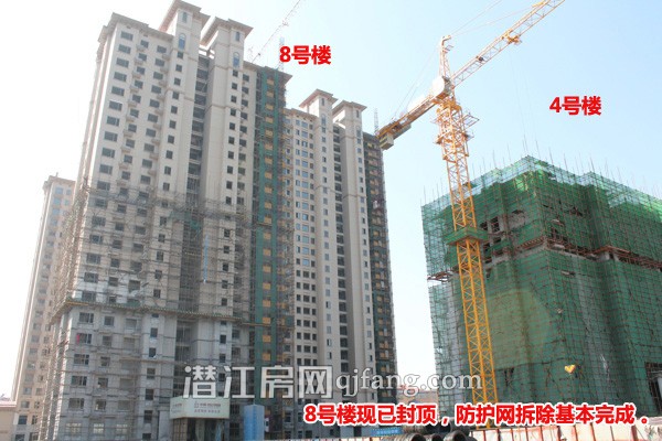 中南世纪锦城11月工程进度:4号楼建至9层