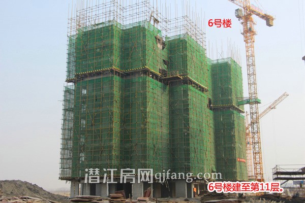 潜江·天下城1月工程进度:6号楼建至11层