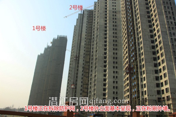 阳光水岸1月工程进度:小区内部绿化基本呈现