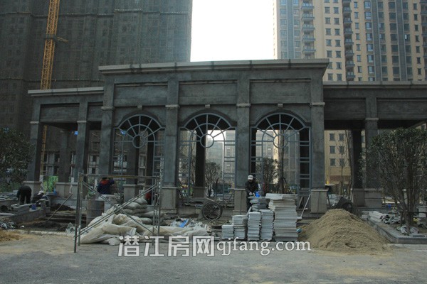 樟华国际1月工程进度:小区绿化逐步完善