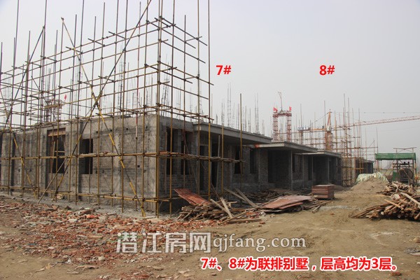 中南世纪雅苑3月项目进度：s3#沿街商铺现已封顶