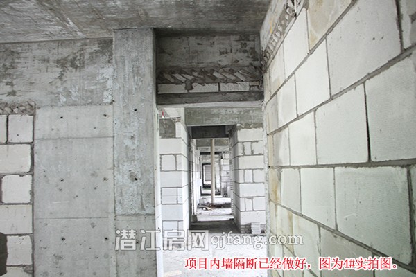 盛世龙城四月工程进度:4#、5#内墙隔断已完成