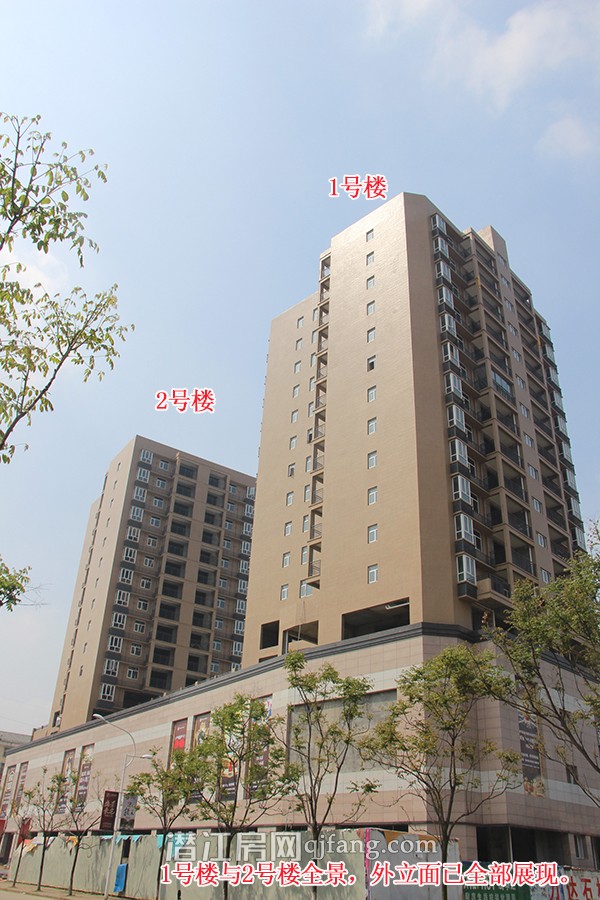 镇声一品4月工程进度 1-3层商业区正做内部建设