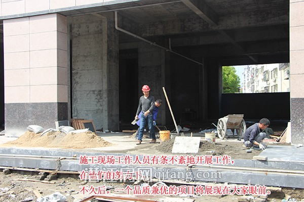 镇声一品4月工程进度 1—3层商业区正做内部建设