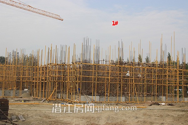 金色公馆10月工程进度:一期四栋同步施工