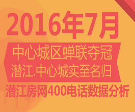 2016年7月潜江房网400来电分析报告