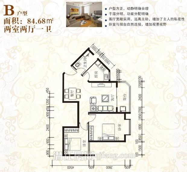 东景苑B户型户型图