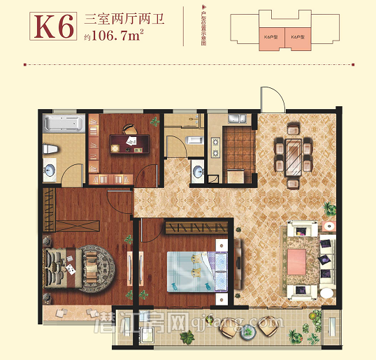 中南世纪雅苑K6户型