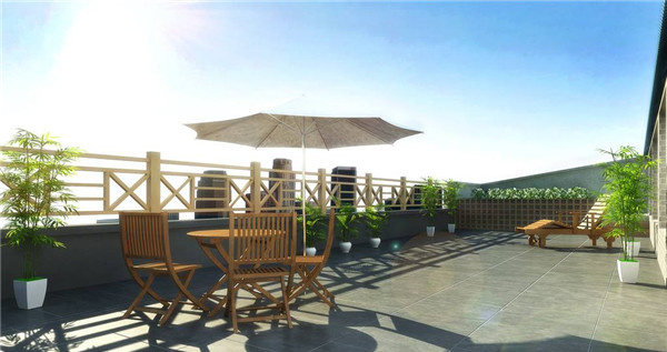 露台这么美，看来在潜江买房就要买顶楼