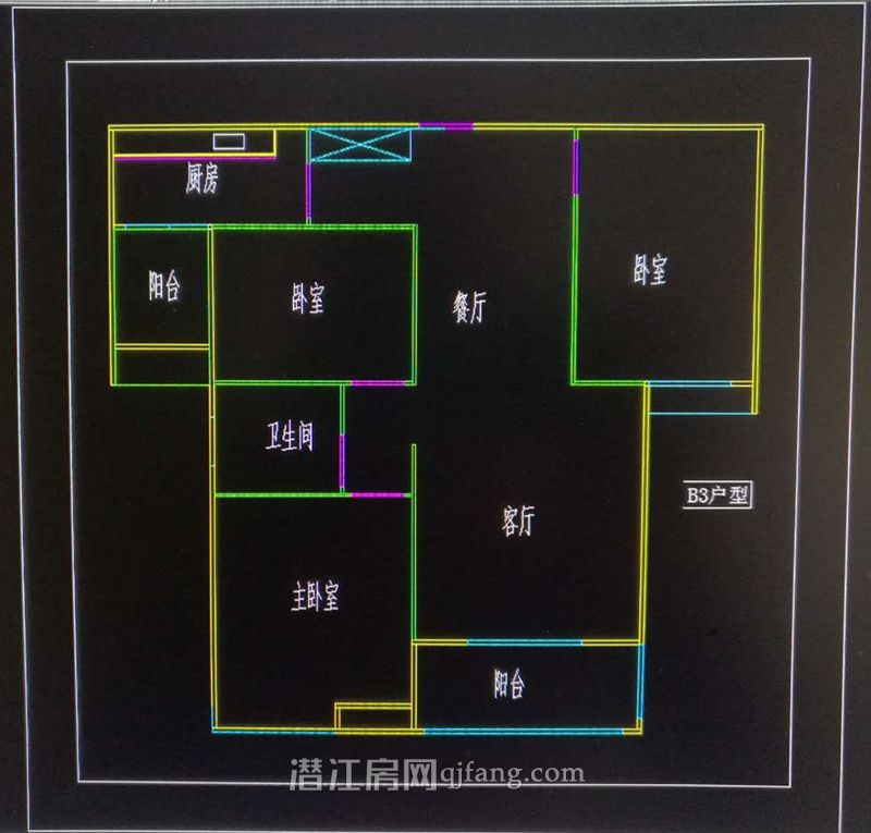 绿城熙园4号楼B3户型户型图