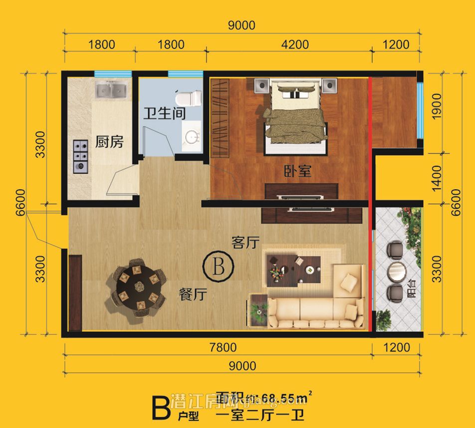 云洲商厦--B户型