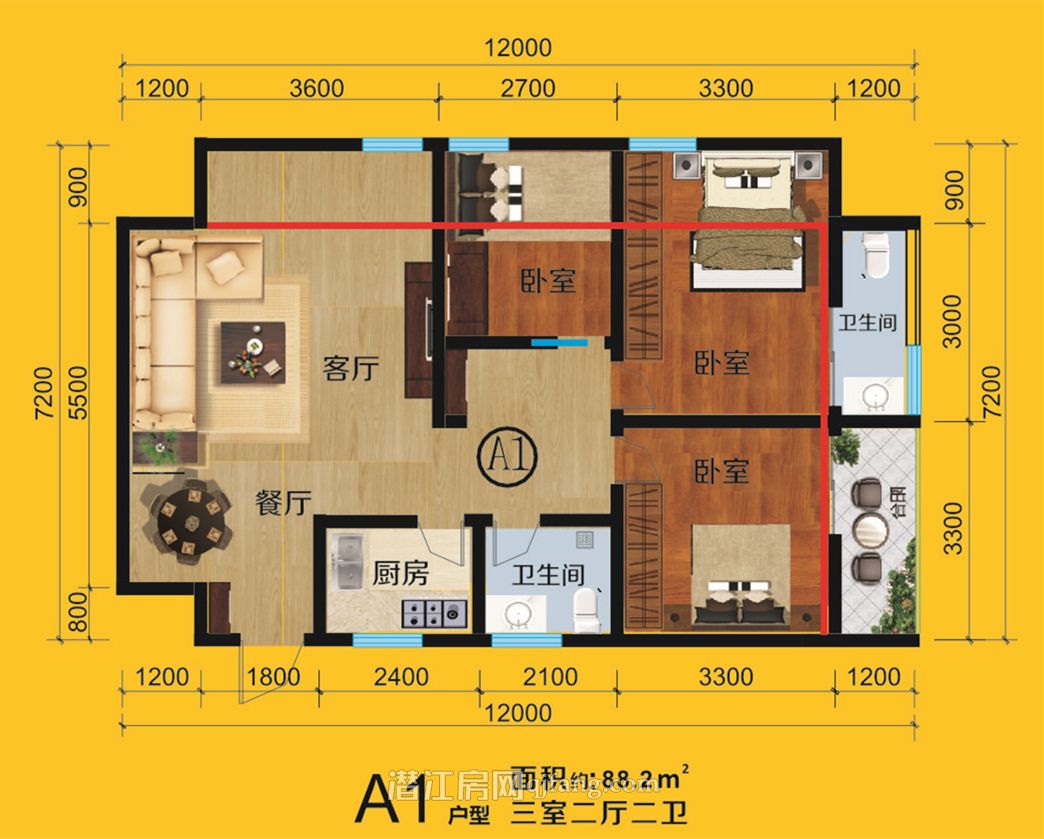 云洲商厦A1户型