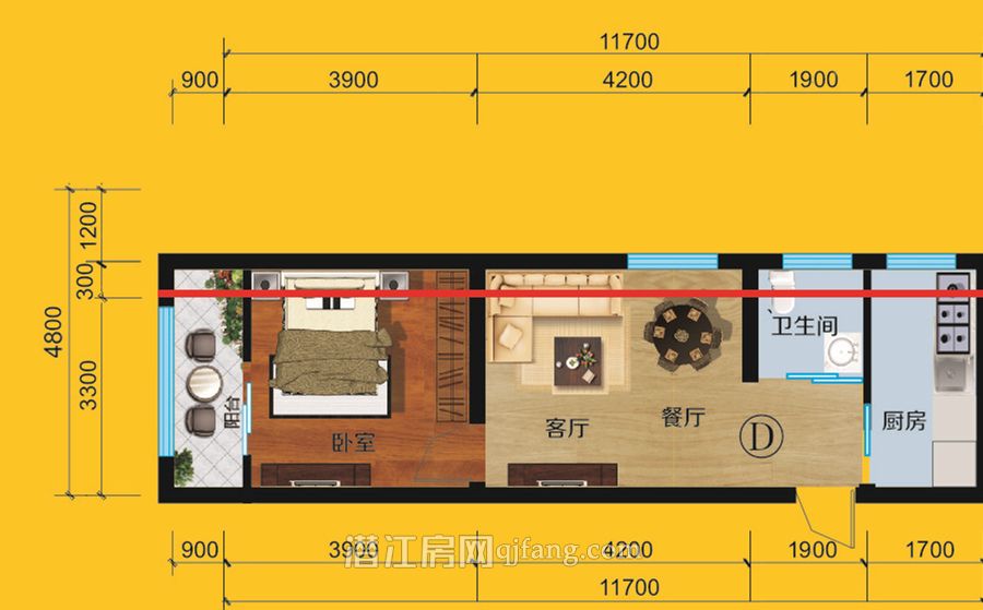 云洲商厦--D户型