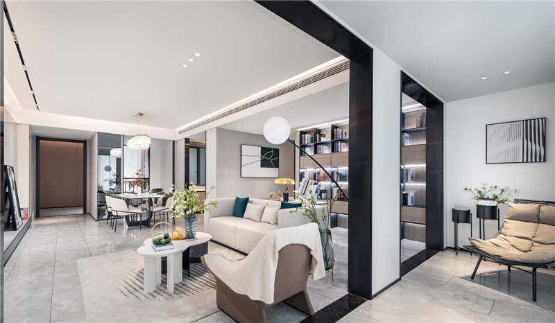 月湖湾130㎡大三房丨约6米大横厅，营造多样生活场景