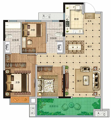 灵动双联阳台丨恩杰当代上品MOMΛ小户型的大